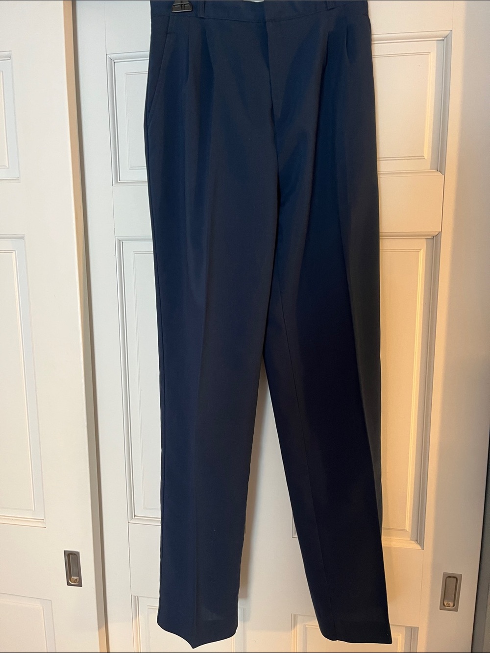 Tailored Straight Leg Pants in Navy